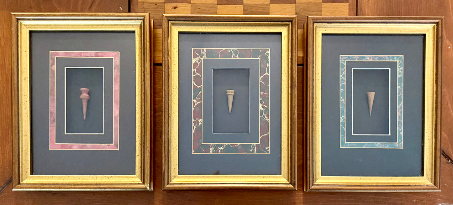 Framed Antique Golf Tees