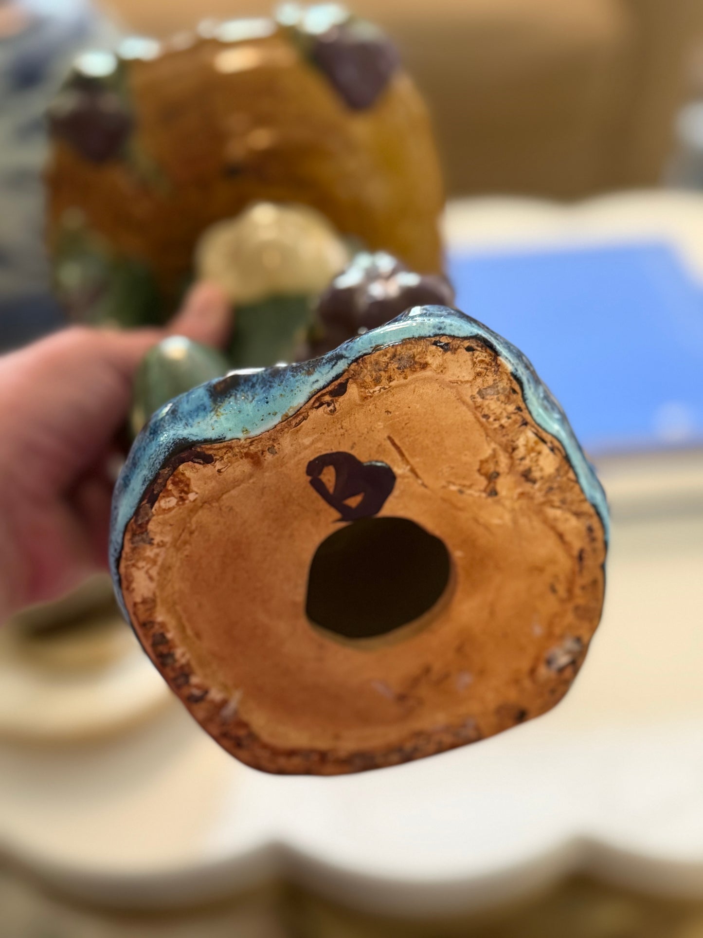 Majolica Monkey Compote