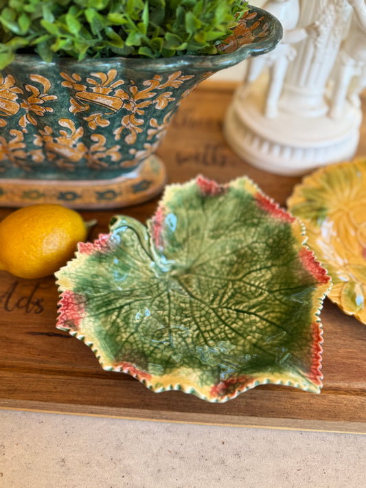 Bordallo Pinheiro Majolica Leaf Bowl