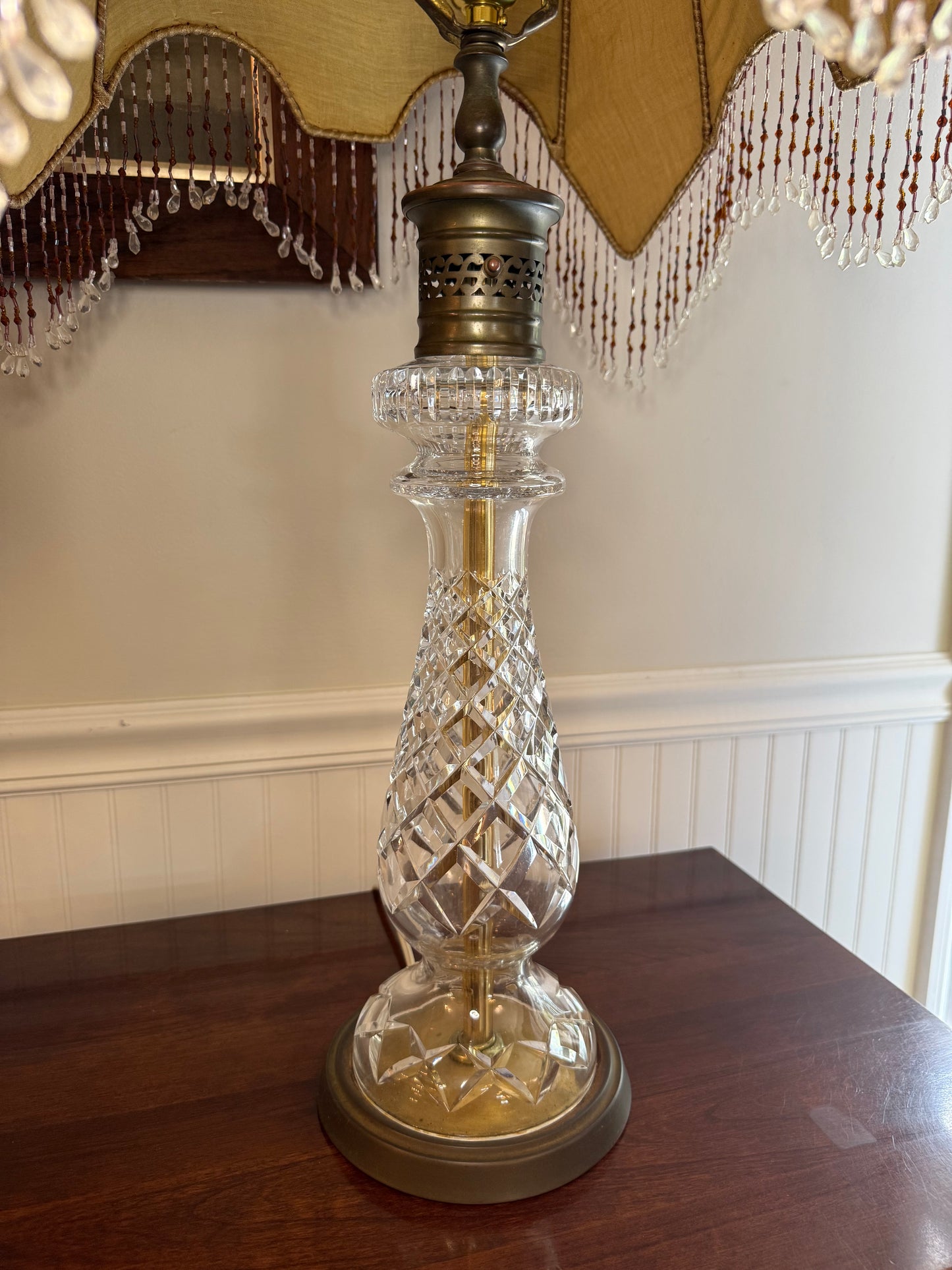 Pair of Crystal Lamps