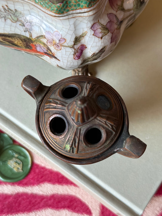Mini Art Nouveau Bronze Incense Burner