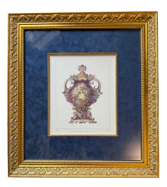 Pair of Framed Rococo Urn Engravings