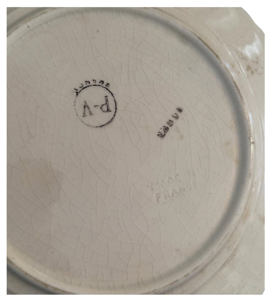 French Majolica Strawberry Plate