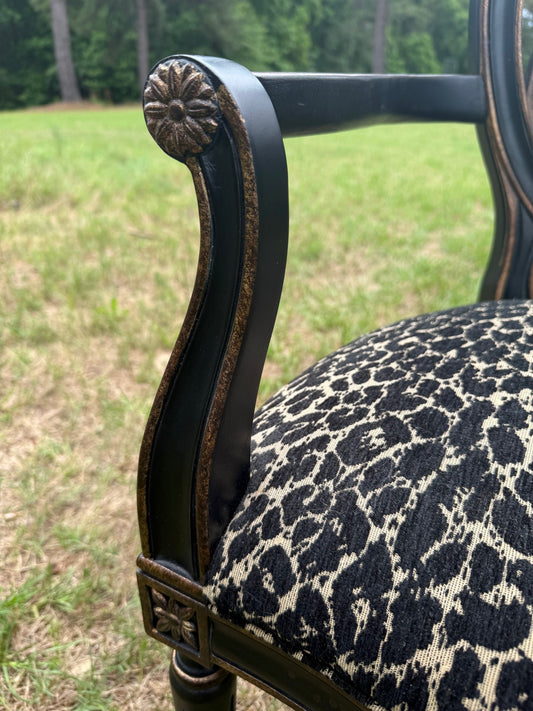 Vintage Pair of Leopard Print Upholstered Chairs