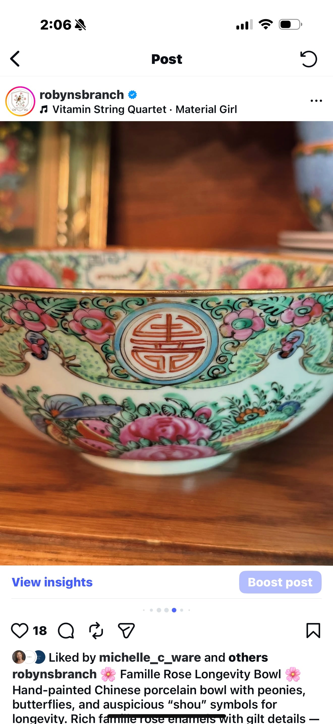 Famille Rose Longevity Bowl