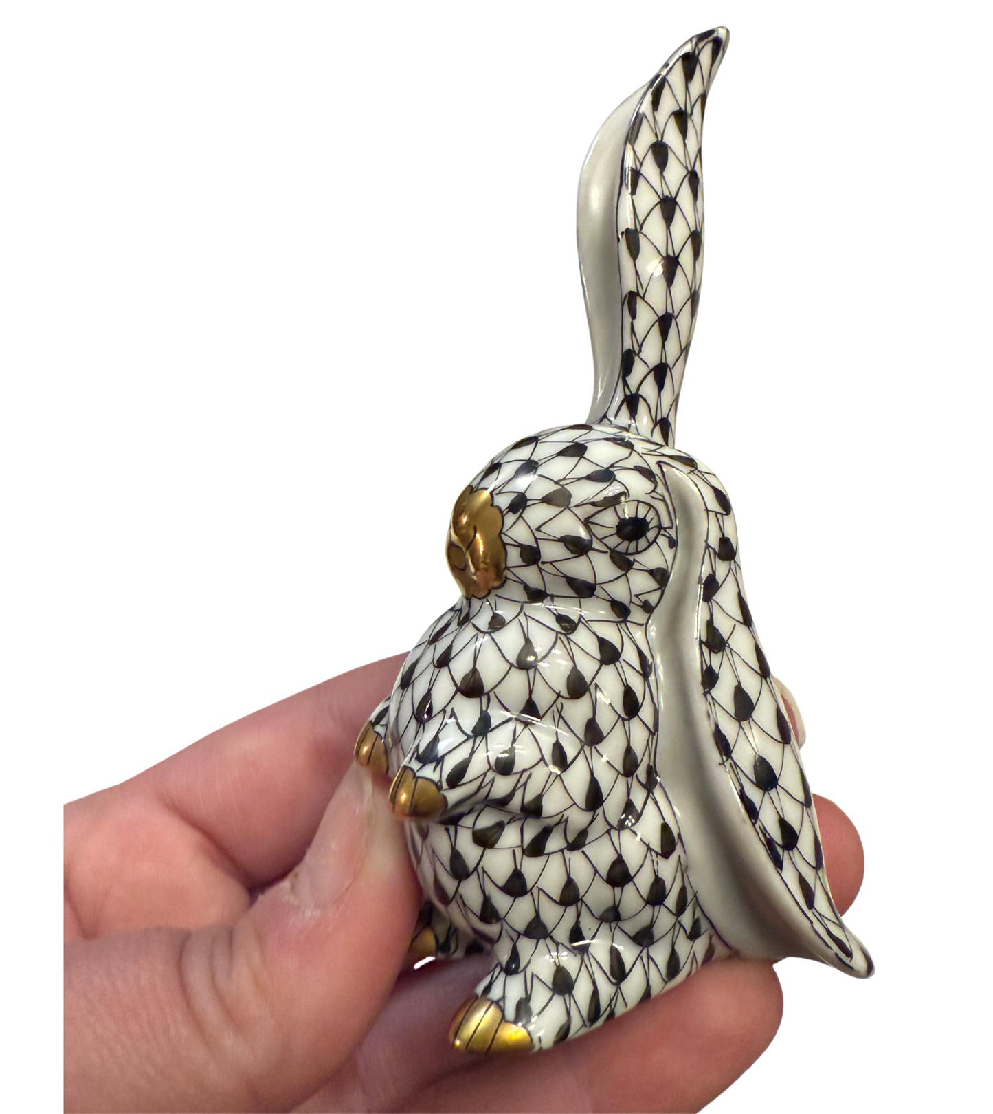 Herend “Funny Rabbit” - Black Fishnet