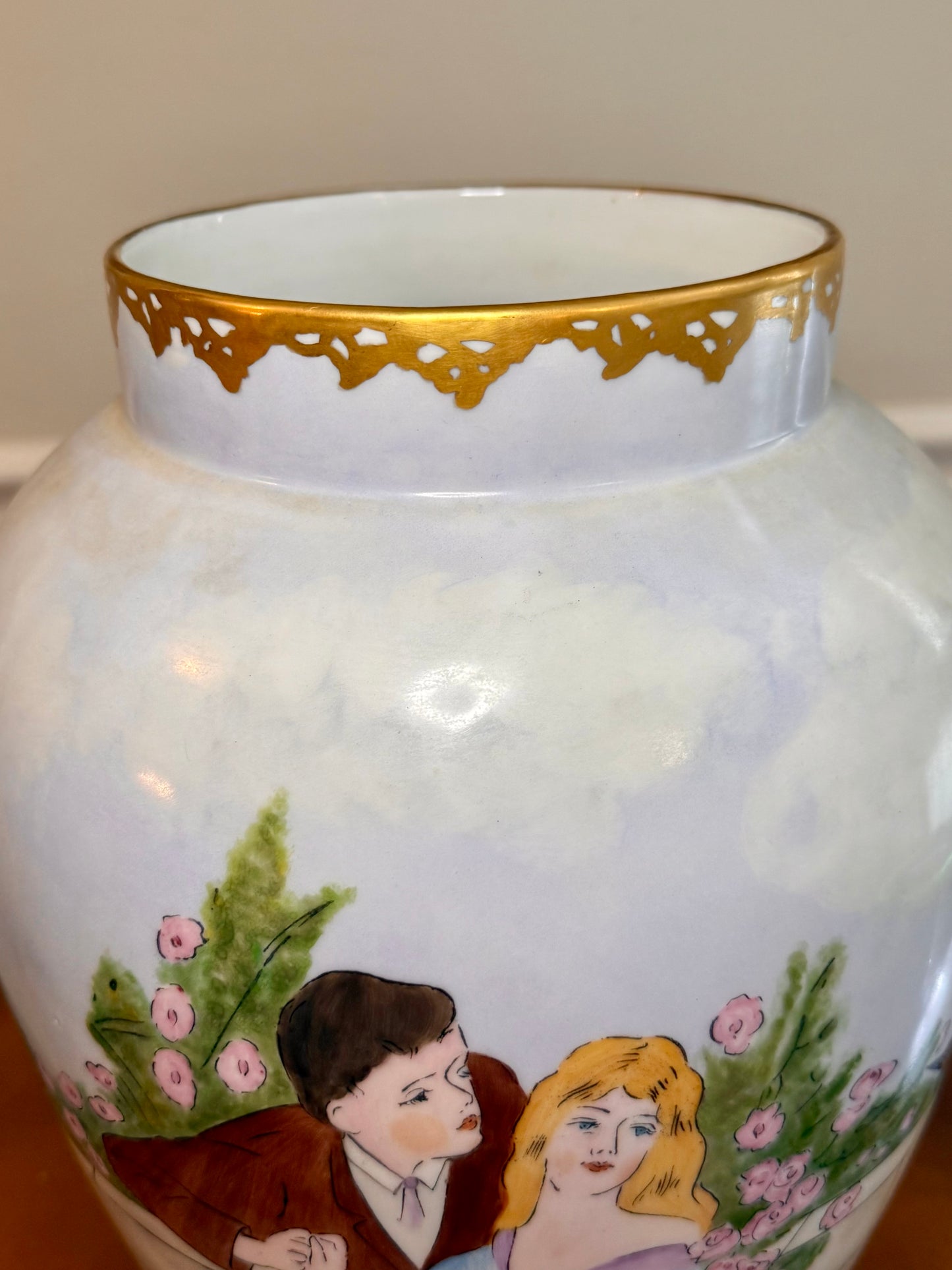 Limoges Hand-Painted Vase
