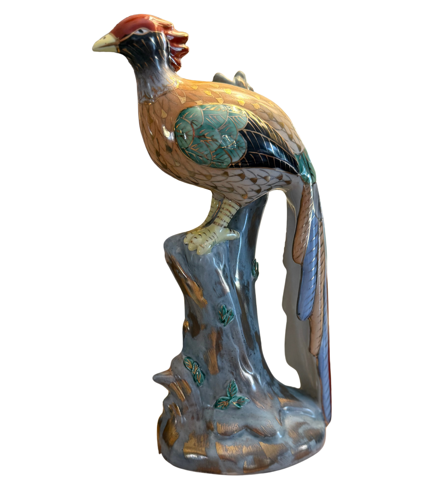 Vintage Hand-Painted Ceramic Pheasant Figurine