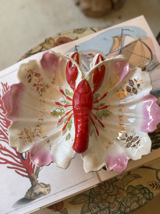 French Majolica Lobster Server