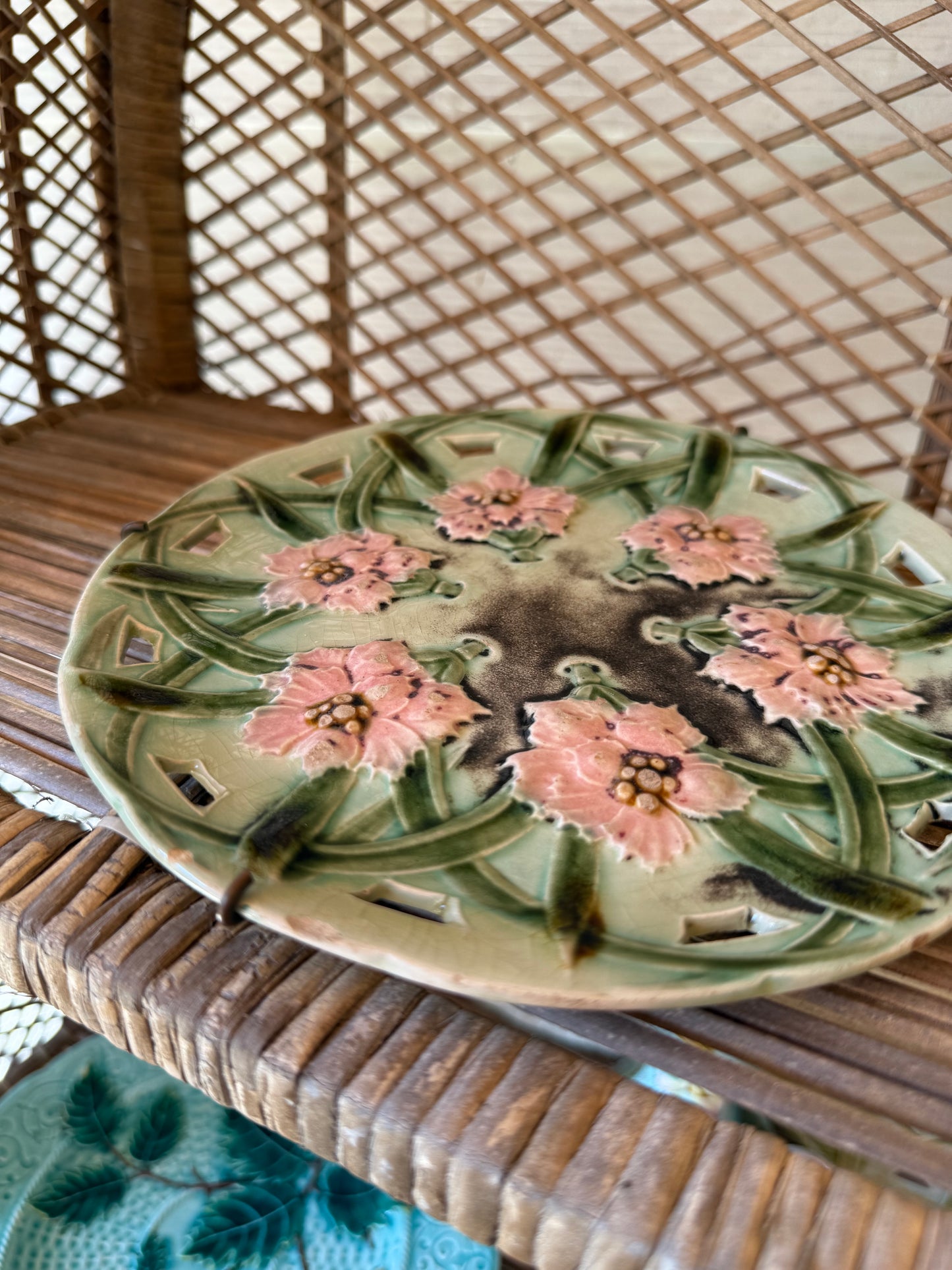 Antique Schutz Blansko Majolica Plate