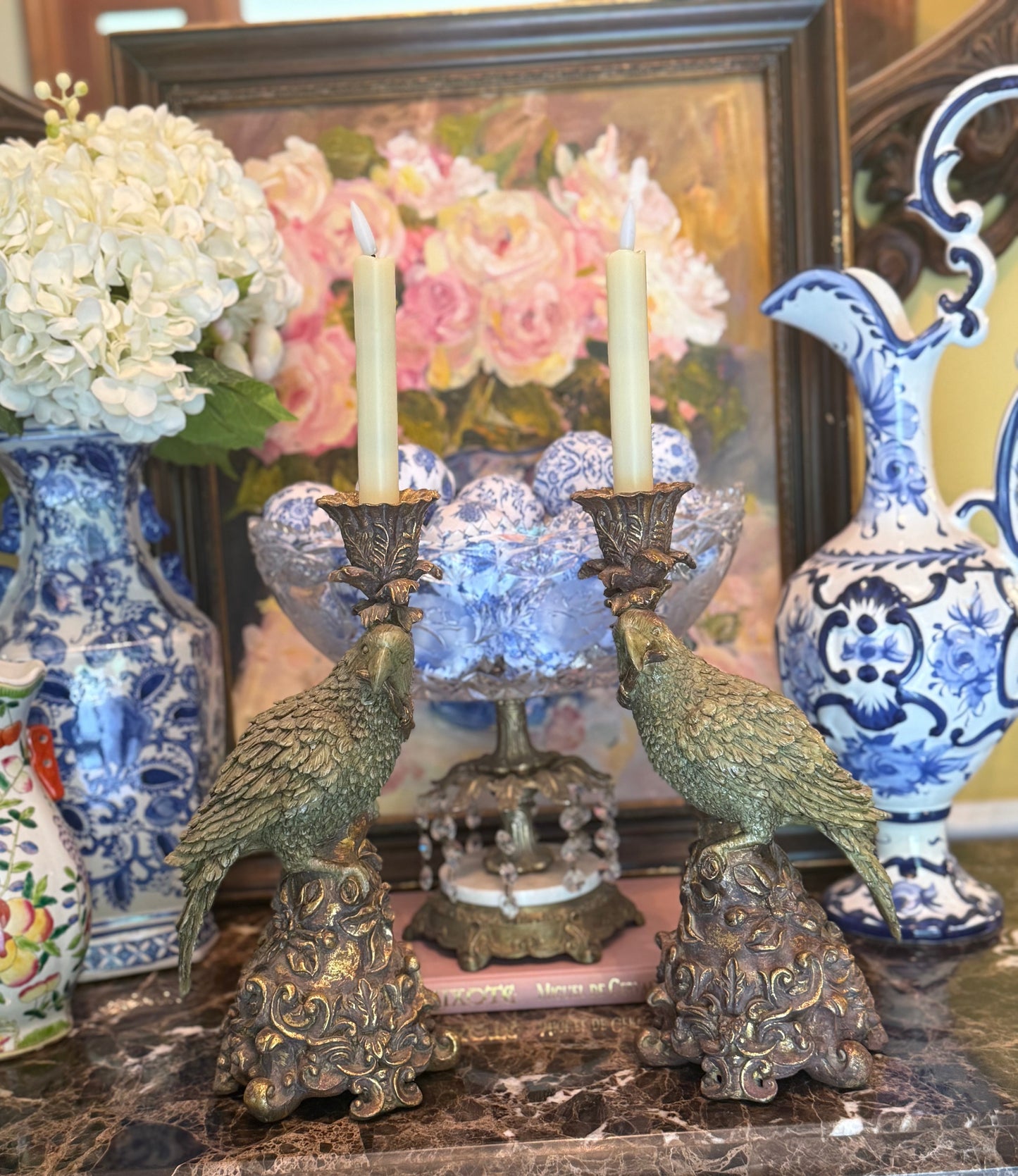 1960s Pair of Parrot Candle Holders by Dick Hsiao