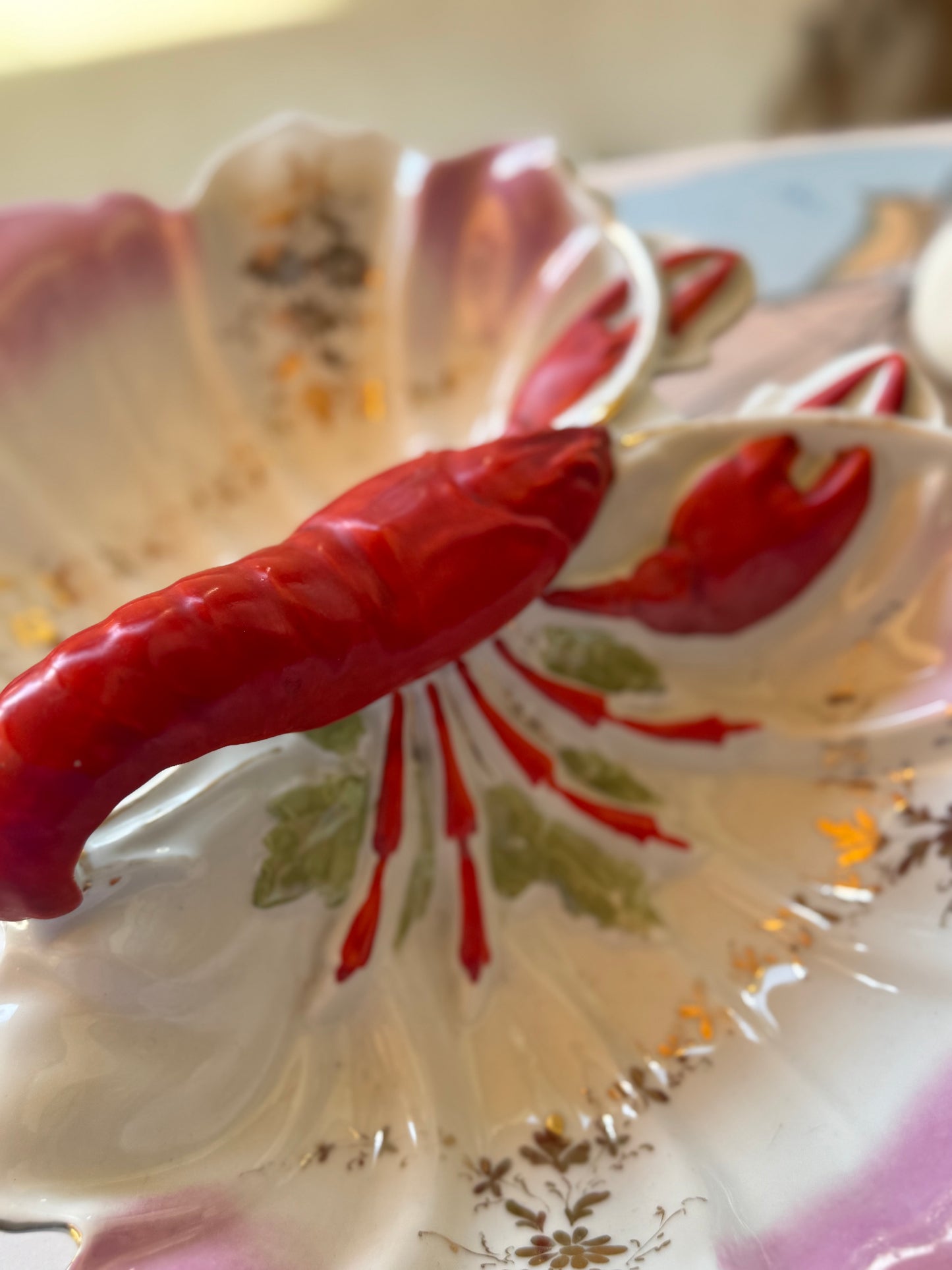 French Majolica Lobster Server