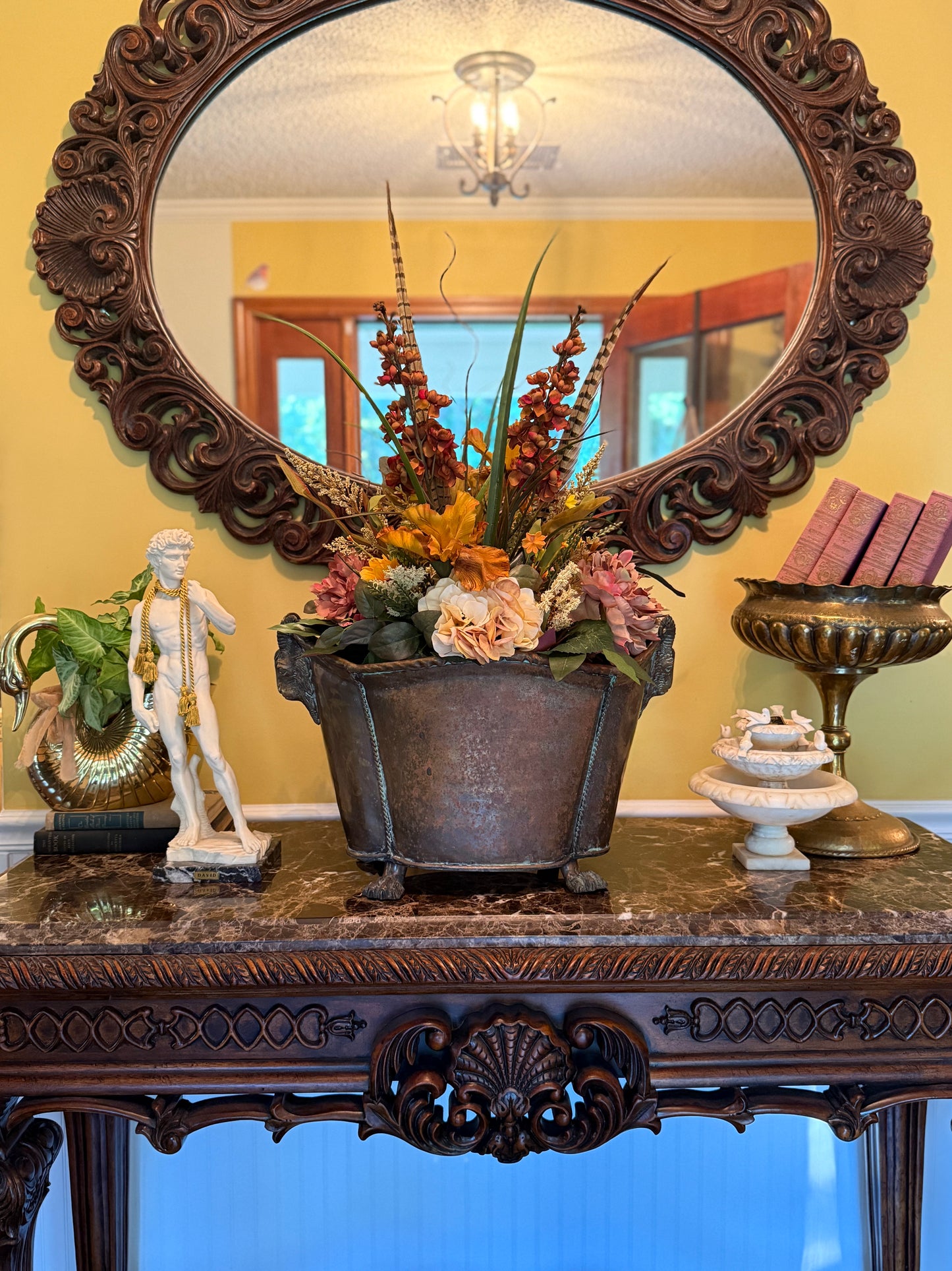 Rams Head Claw Foot Ash Bucket