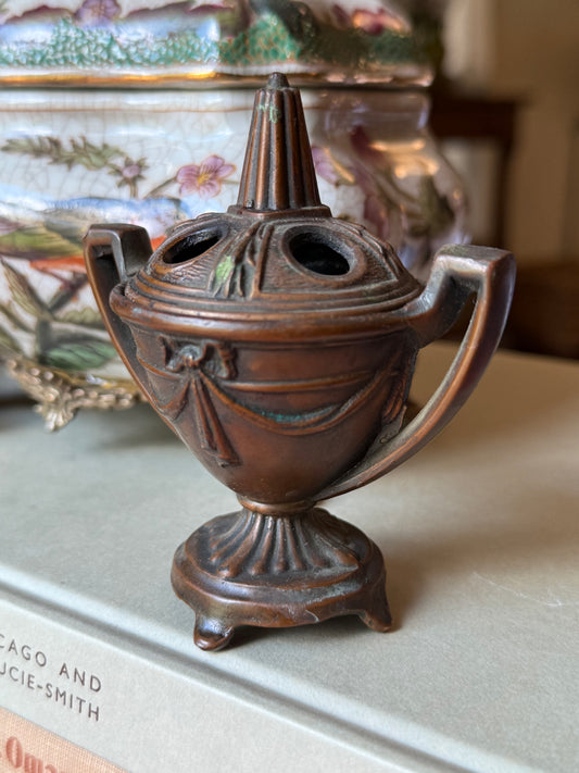 Mini Art Nouveau Bronze Incense Burner