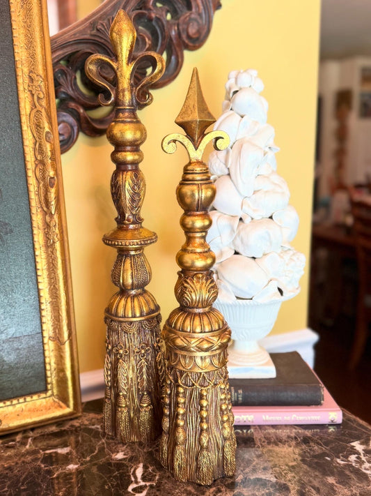 Pair of Ornate Gilt Finials