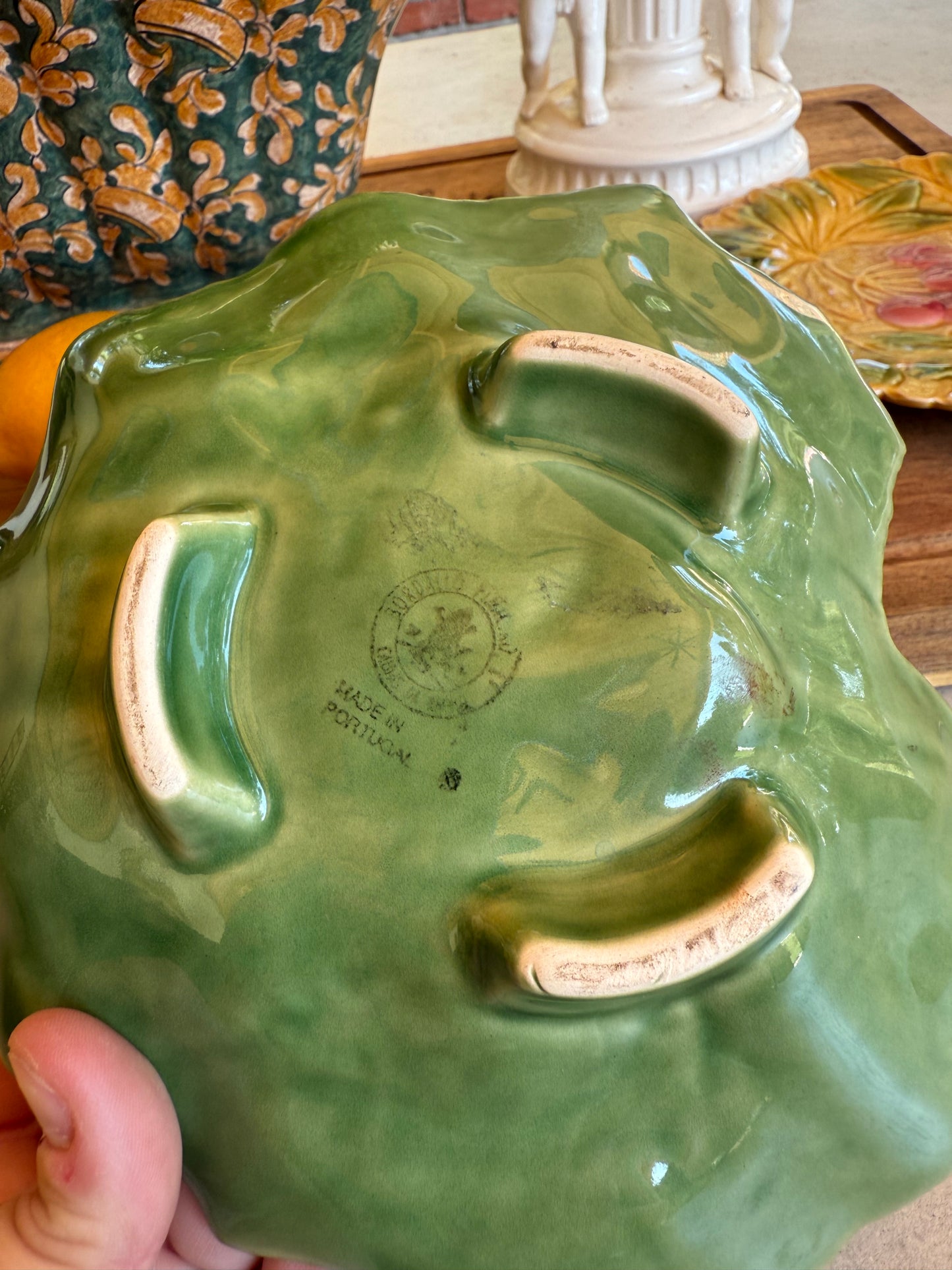 Bordallo Pinheiro Majolica Leaf Bowl