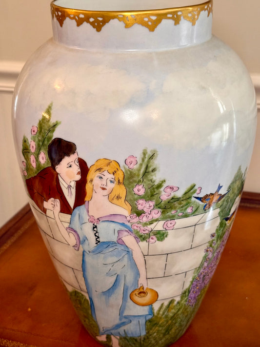 Limoges Hand-Painted Vase