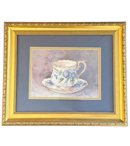 Tea Cup Framed Watercolor Print