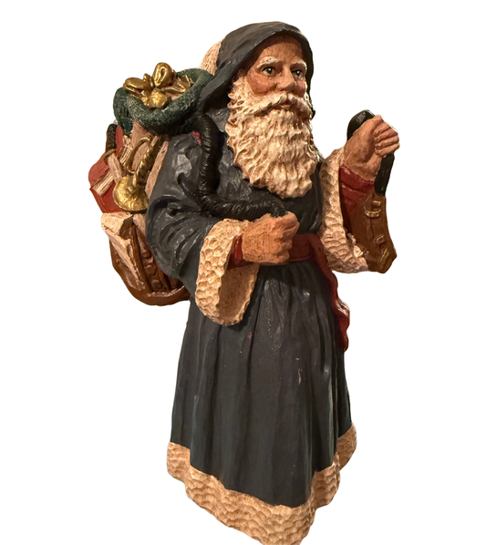 Blue Coated Old World Santa