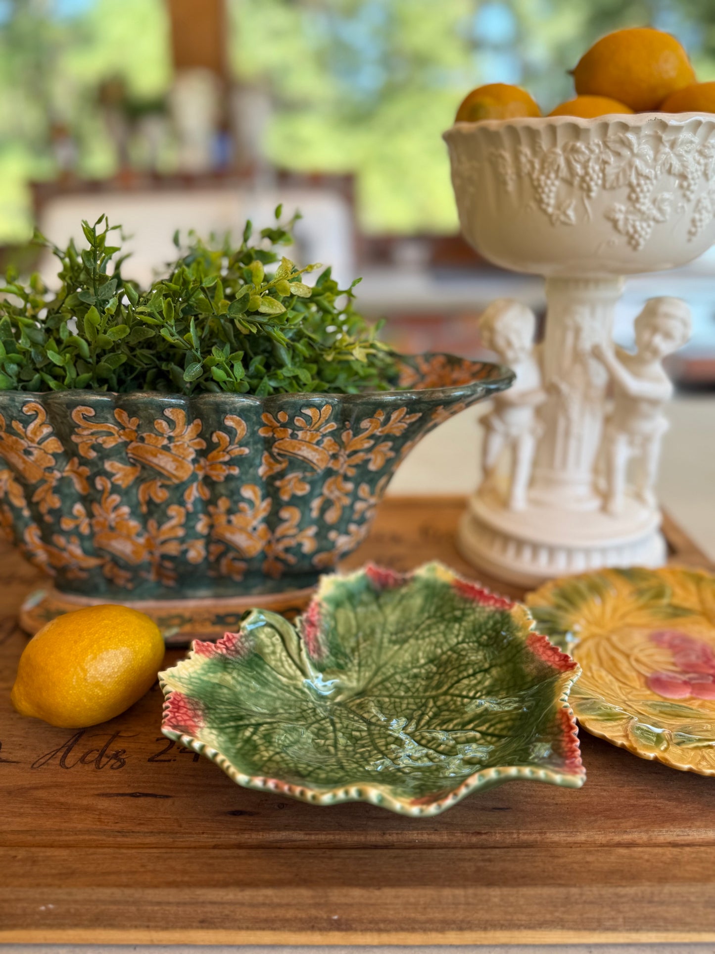 Bordallo Pinheiro Majolica Leaf Bowl