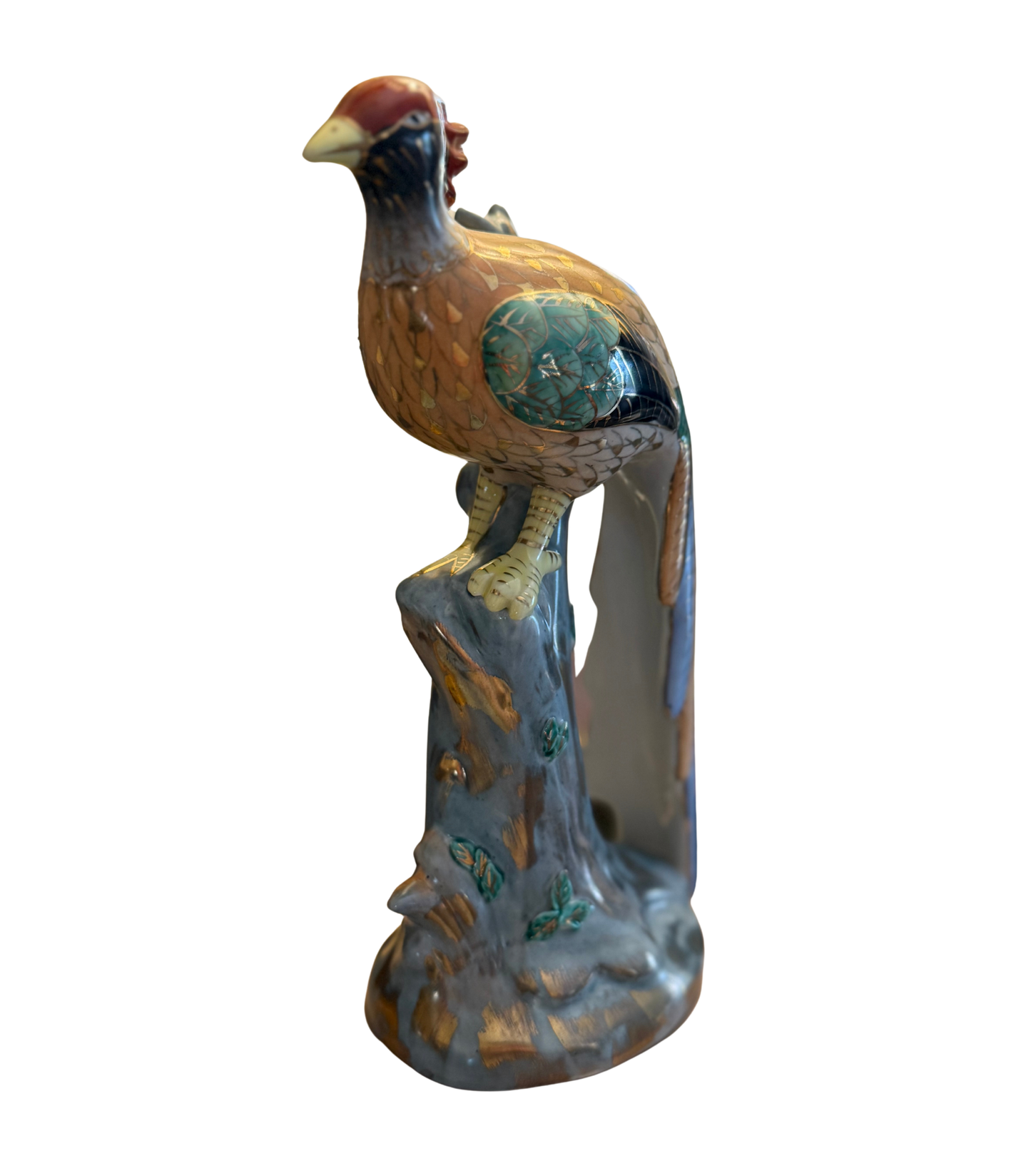 Vintage Hand-Painted Ceramic Pheasant Figurine
