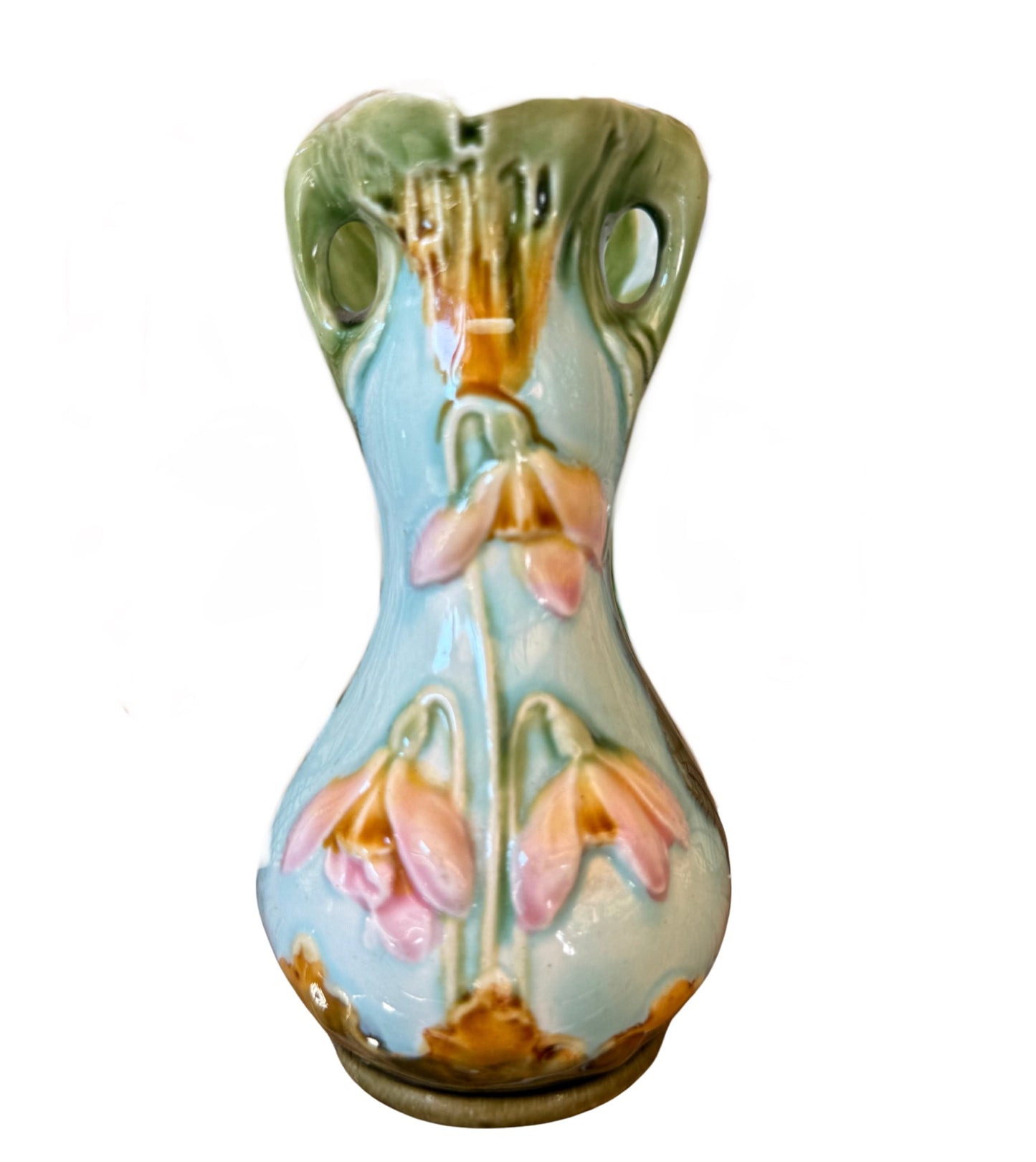 Antique Art Nouveau Majolica Bud Vase