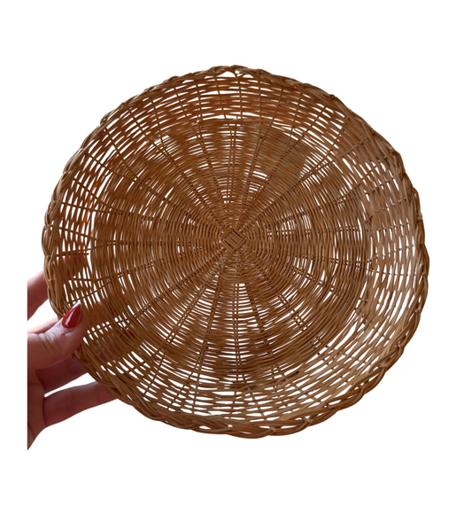 Set of 4 Woven Rattan Paper Plate Chargers