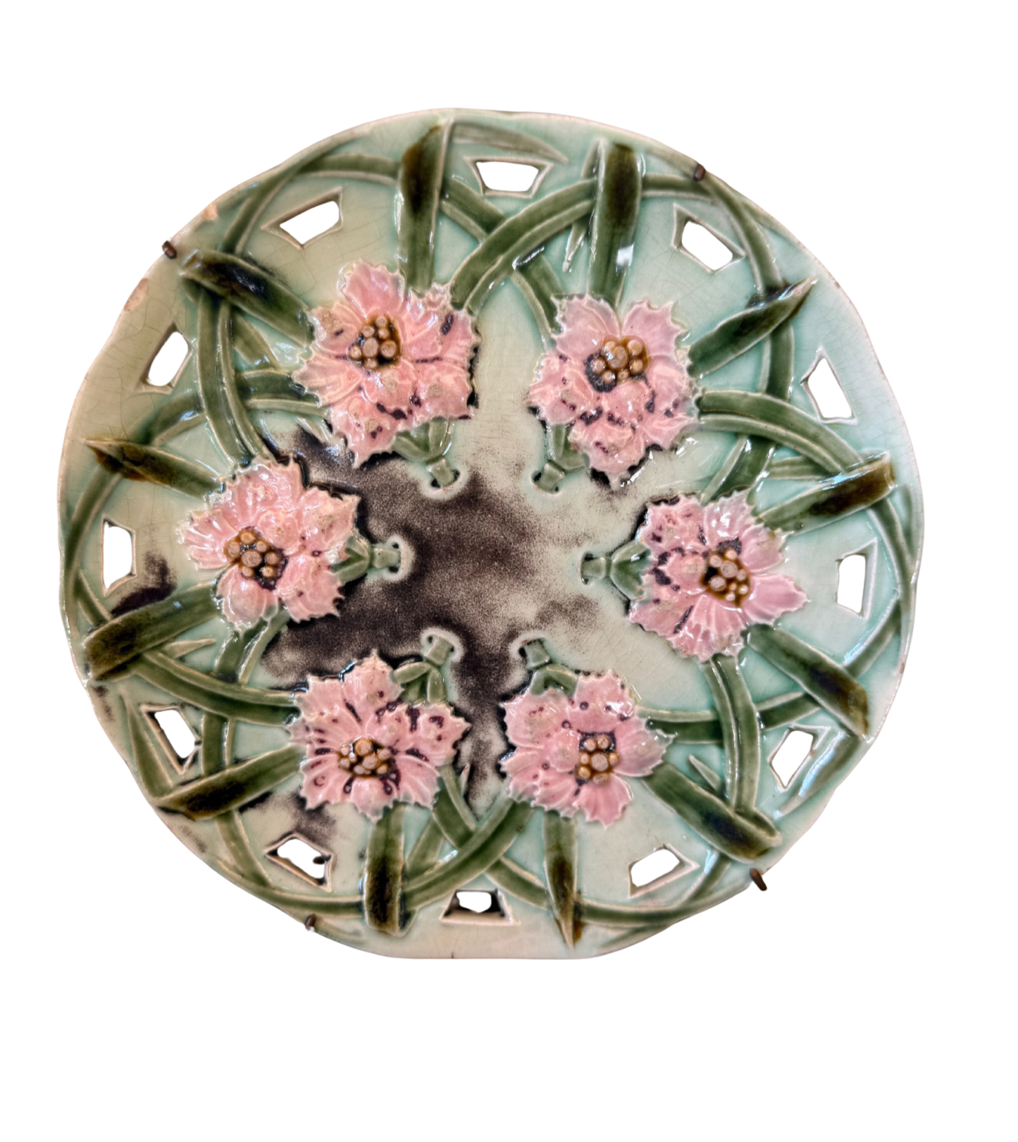Antique Schutz Blansko Majolica Plate