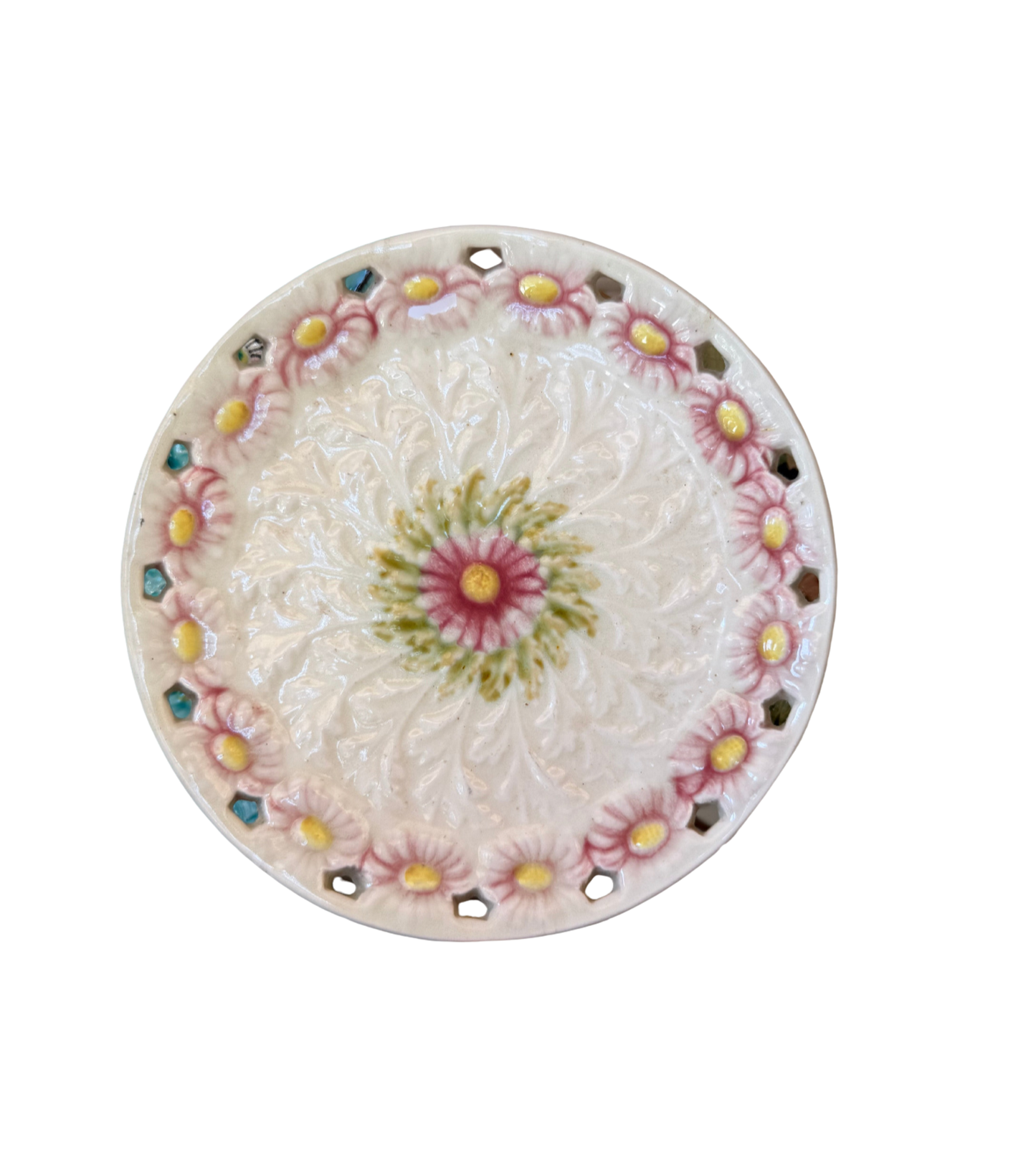 Antique VB (Vallauris or Vieillard Bordeaux) Majolica Plate