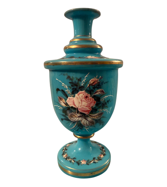 Antique Blue Opaline Vase