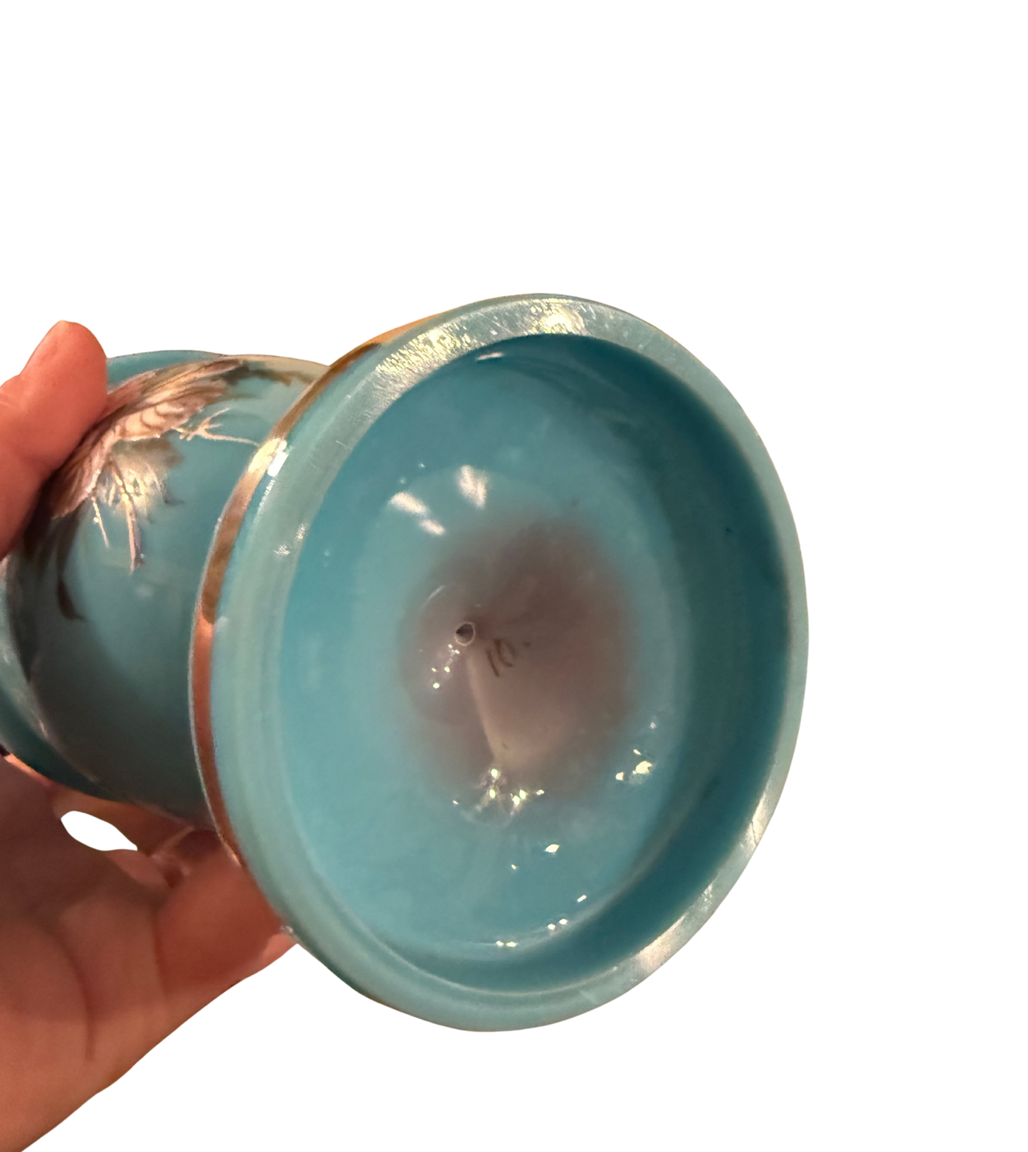 Antique Blue Opaline Vase