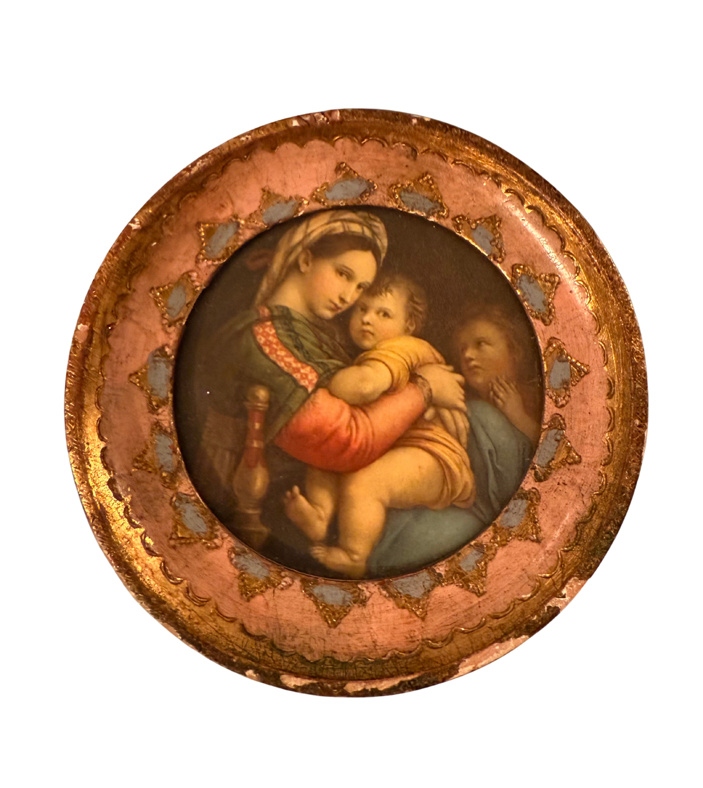 Framed Florentine Madonna & Child