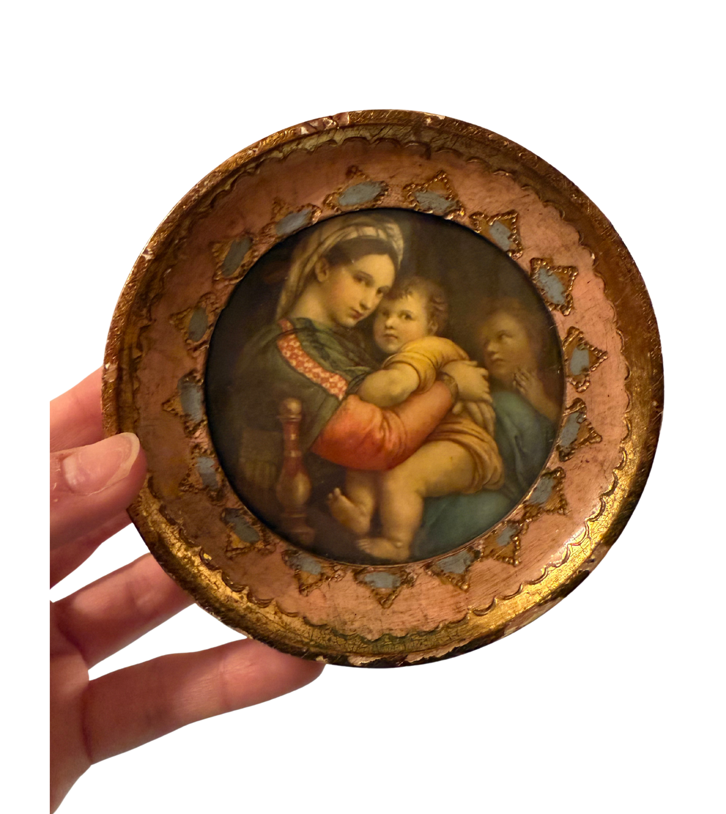 Framed Florentine Madonna & Child